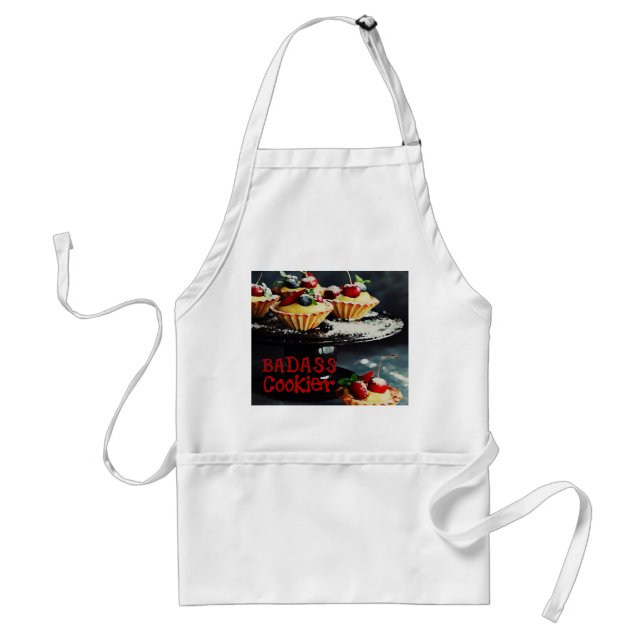 BADASS COOKIER Funny Gifts APRON (Front)
