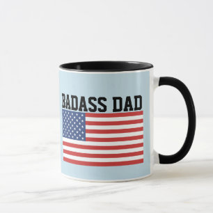 BADASS DAD PATRIOTIC COFFEE MUG