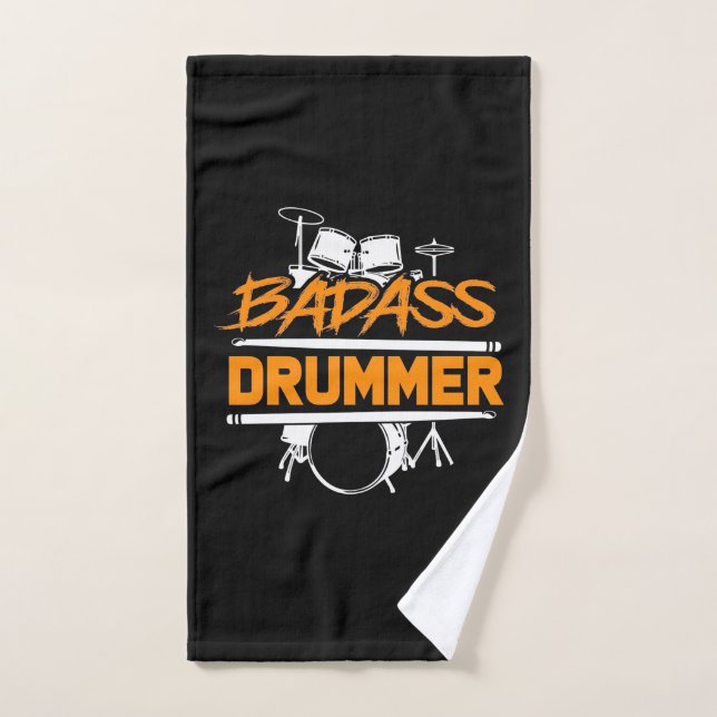Badass Drummer Hand Towel (Hand Towel)