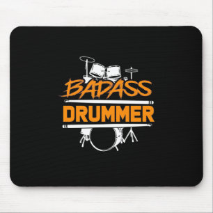 Badass Drummer Mouse Mat