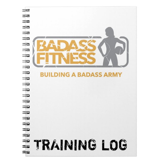 Badass Fitness Training Log/Food Diary Notebook (Front)