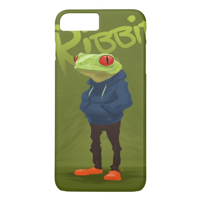 Badass Frog Ribbit Case-Mate iPhone Case (Back)