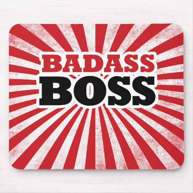 Badass Funny Boss Mouse Mat (Front)