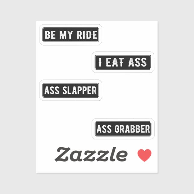 Badass Funny Helmet Stickers Pack III (Sheet)