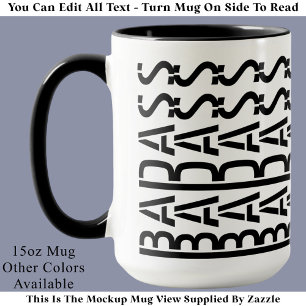 BADASS Hidden Message Modern Trendy Typography  Mug