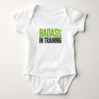 Badass in training baby bodysuit