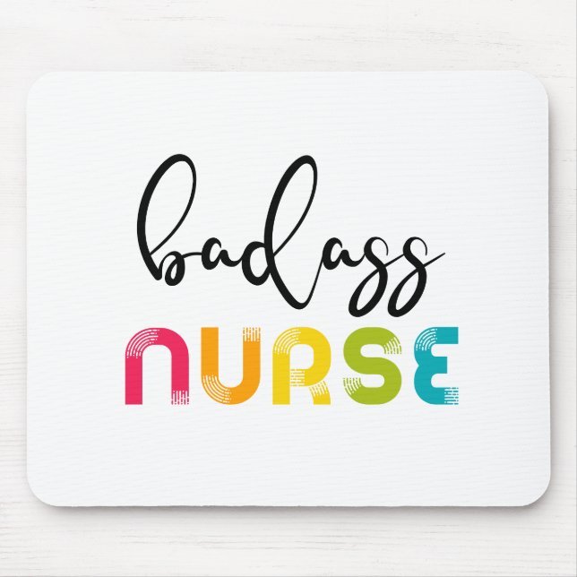 Badass Nurse Mouse Mat (Front)