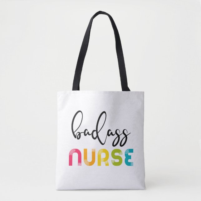 Badass Nurse Tote Bag (Front)