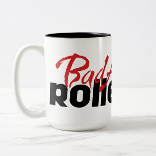 BadAss Roller Girl, Roller Derby, Skating Two-Tone Coffee Mug