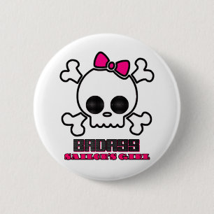 Badass Sailor's Girl 6 Cm Round Badge