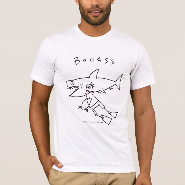 Badass Shark Guy T-Shirt (Front)