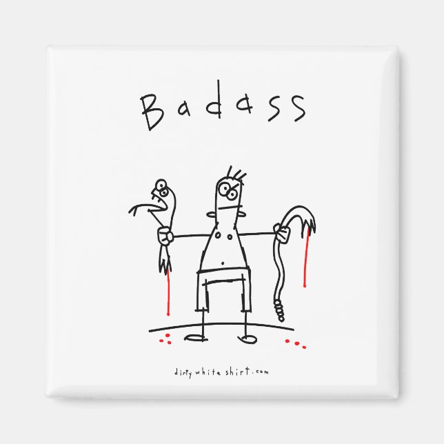 Badass Snake Guy Magnet (Front)