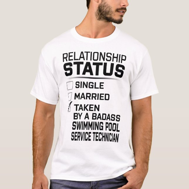 Badass Swimming Pool Service Technician T-Shirt (Front)