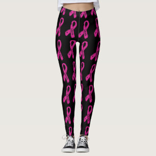 Badass/ torn ribbon...Breast Cancer Leggings