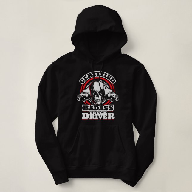 Badass Truck Driver - Truckers Design Premium Hoodie (Design Front)