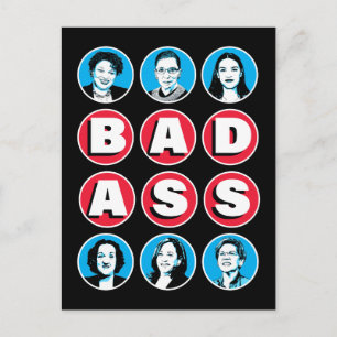 Badass Women: Stacey RBG AOC Katie Kamala Warren Postcard