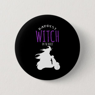 Baddest witch on the block - halloween costume 6 cm round badge
