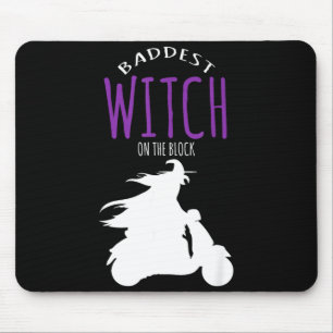 Baddest witch on the block - halloween costume mouse mat
