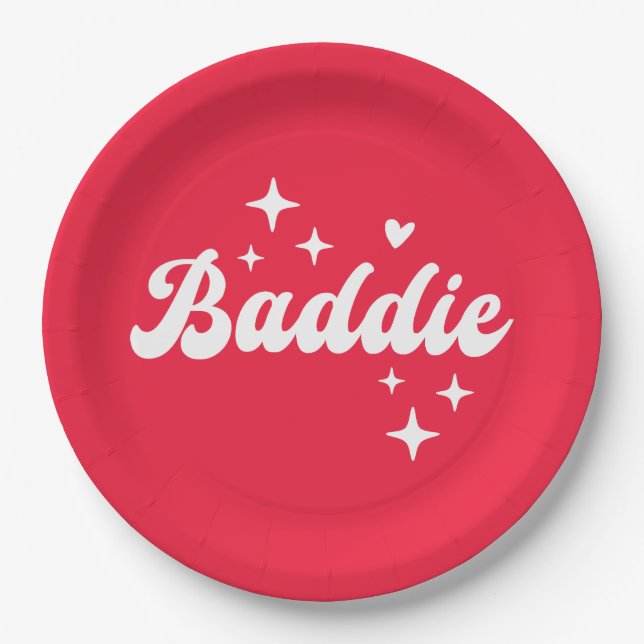Baddie Paper Plate (Front)