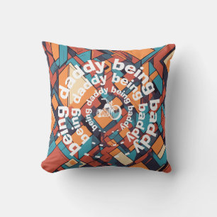 Baddy Daddy Chopper, Geometric Rebel Design Cushion