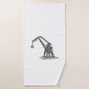 Badehandtuch mit Kran-Design Bath Towel