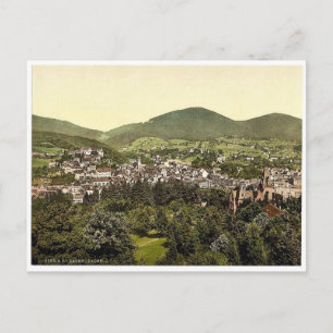 Baden-Baden, Baden, Germany rare Photochrom Postcard