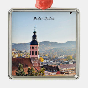 Baden-Baden, Germany, scenic landscape Metal Tree Decoration