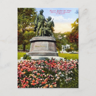 Baden bei Wien, Lanner-Strauss-Denkmal Postcard
