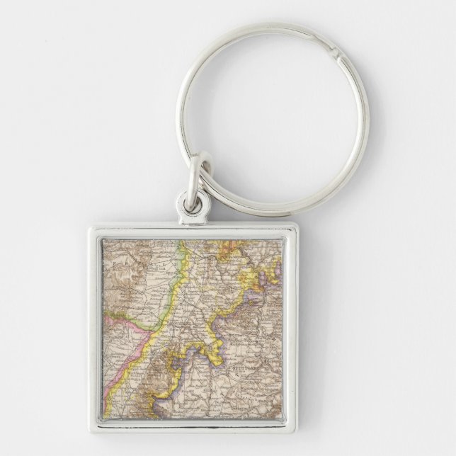Baden Germany Atlas Map Key Ring (Front)