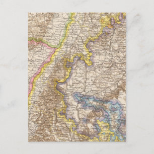 Baden Germany Atlas Map Postcard