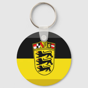 Baden-Wuerttemberg Flag Gem Key Ring