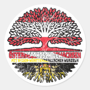 Baden-Württemberg Baden-Württembergisch Österreich Classic Round Sticker