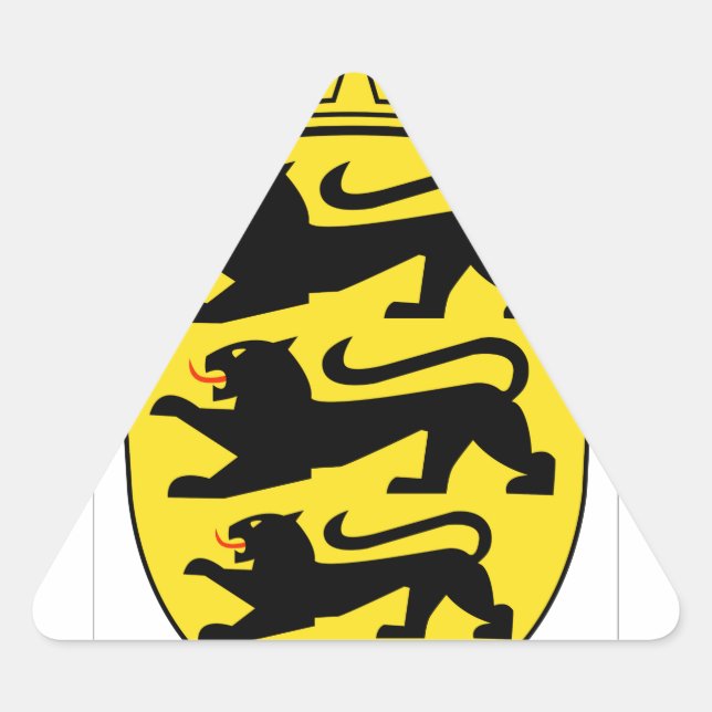 Baden-Württemberg (Germany) Coat of Arms Triangle Sticker (Front)