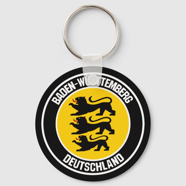 Baden-Württemberg Round Emblem Key Ring (Front)