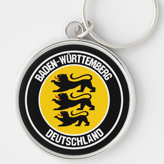 Baden-Württemberg Round Emblem Key Ring (Front)