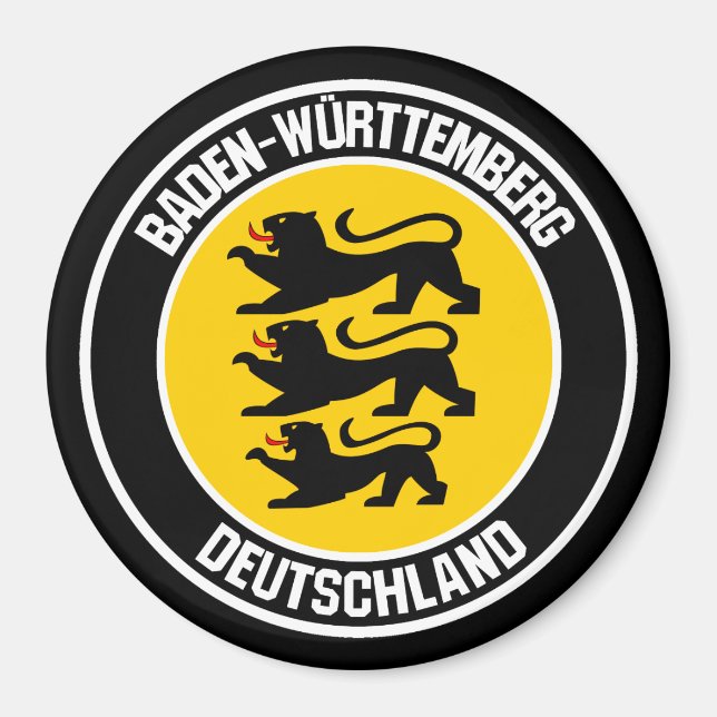Baden-Württemberg Round Emblem Magnet (Front)