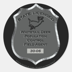 Badge # 30-06 Whitetail Deer Field Agent, Sticker