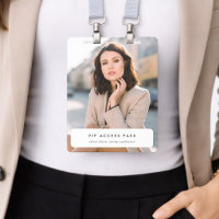 Badge 4x5 VIP Access Card | Photo Conference Pass