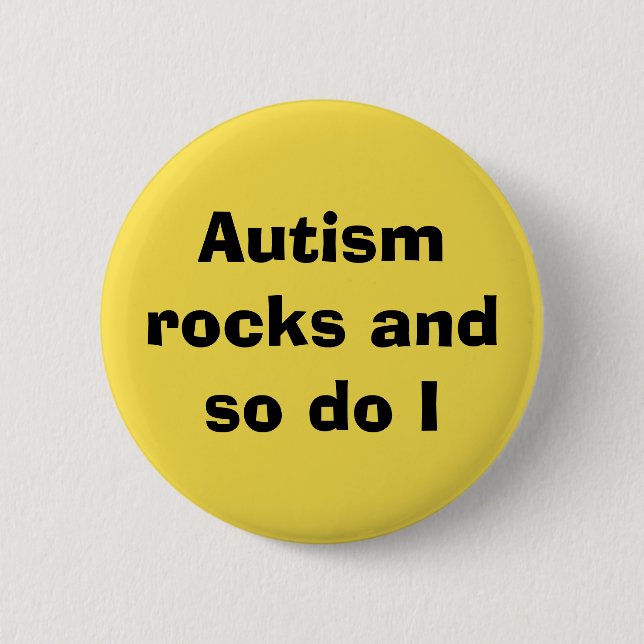 Badge Autism Awareness Autism Rocks (Front)