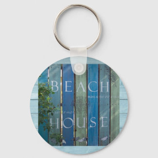Badge beach house key ring