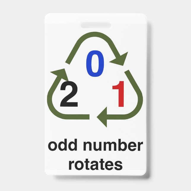 Badge Credit Card Sized Phase Calculator ID Badge (Front)