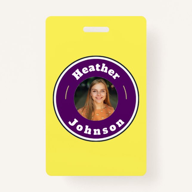 Badge - Custom Personalised (add name & photo) ID Badge (Front)