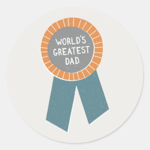 Badge Father's Day Sticker - Ocean Blue