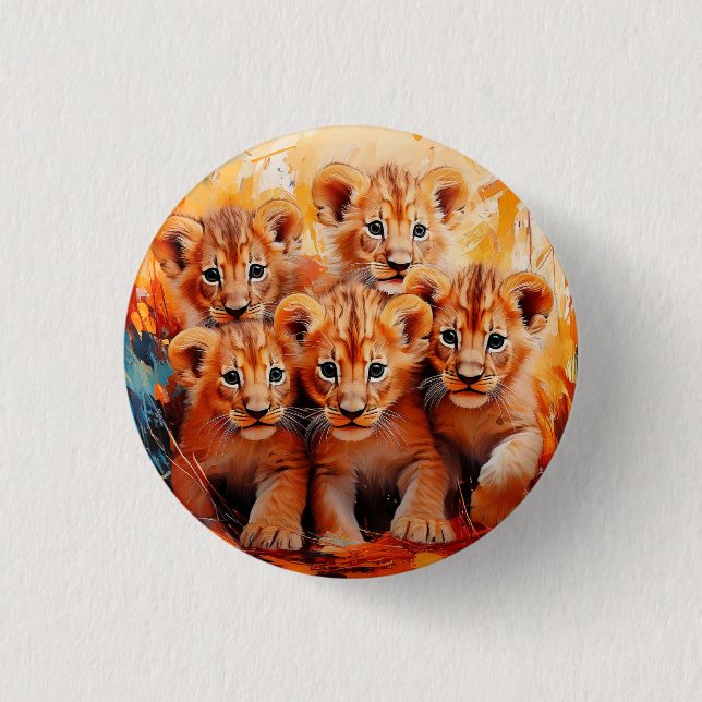 Badge - Five Lion Cubs (Front)
