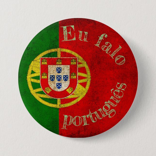 Badge Flag eu falo português (Front)