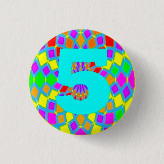 Badge: For 5th Birthday 3 Cm Round Badge