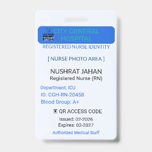 Badge Identification RN Nurse Secure ID Badge