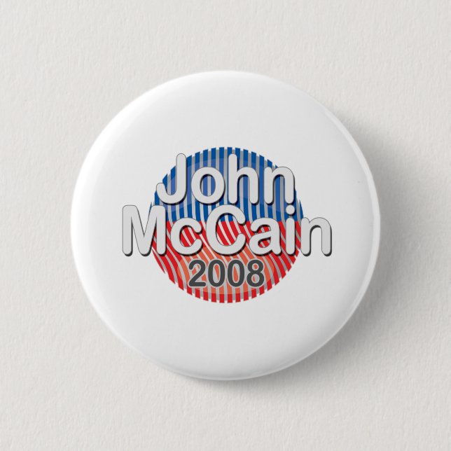 badge-johnmccain 6 cm round badge (Front)