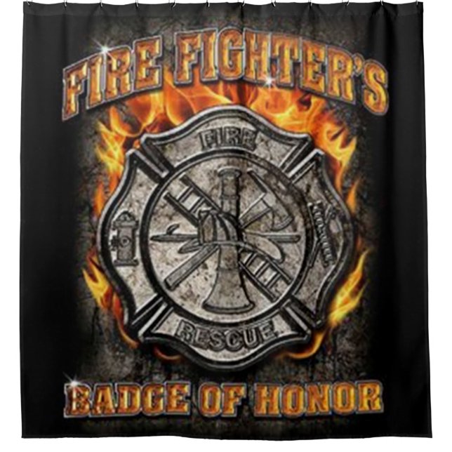 Badge Of Honour Shower Curtain (Front)