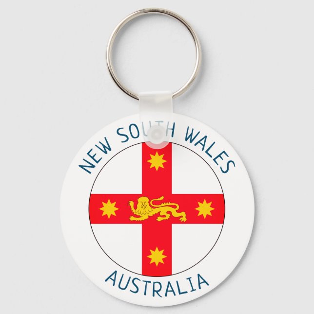 Badge of New South Wales, Australia Key Ring (Front)